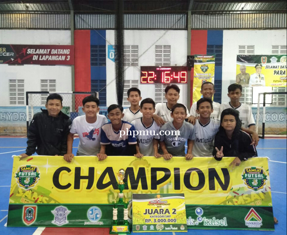 Tim Futsal MTsN 2 Kota Banjarmasin Juara 2